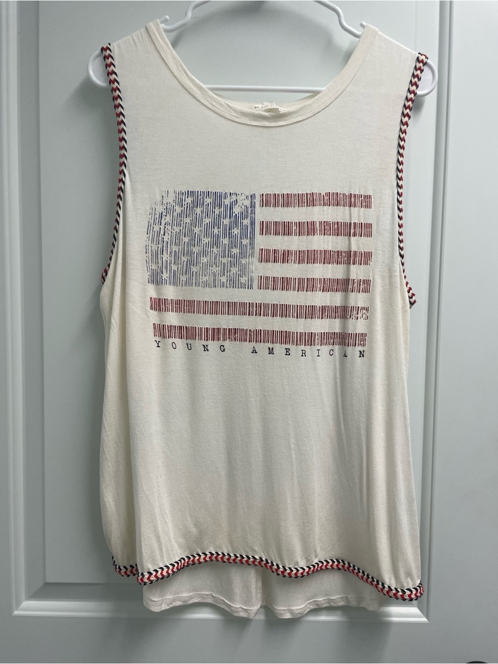 Young American Cream Flag Graphic Tank Top
